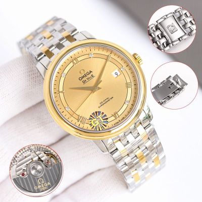 GT Factory Omega De Ville Classic 39.5MM Inhouse 2500 Movement White/Gold Dial Watch